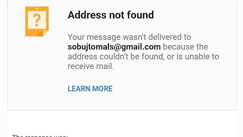 how to fix address not found your message wasn