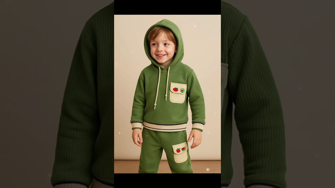 Trendy Boys Fashion | Green Hoodie Tracksuit | Green Hoodie Set | Winter Style for Boys