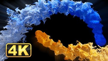 4K Colorful Kinetic Powder with Calming Music! 1 Hour Screensaver! Abstract Video for Meditation