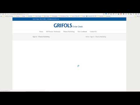 Grifols Order Desk - How To Login