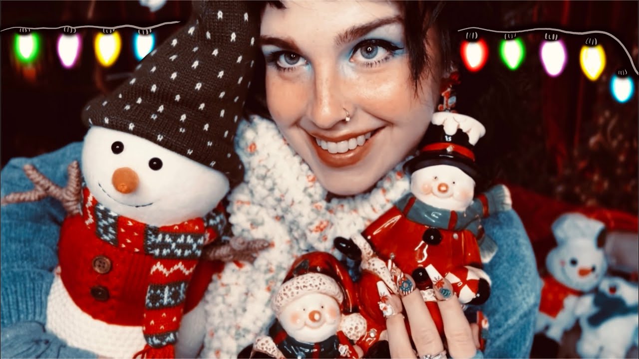 ASMR Stimming & Autistic Rambles ❄️ Tingly Snowmen ☃️ (Sleep Aid, Recovery)