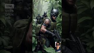 Soldier Batman Superhero in the jungle