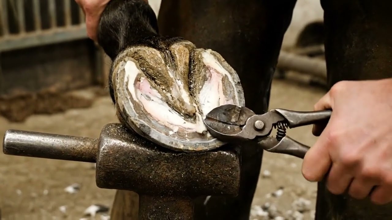 🌧️ Daily hoof pick routine before turnout 🌬️ 