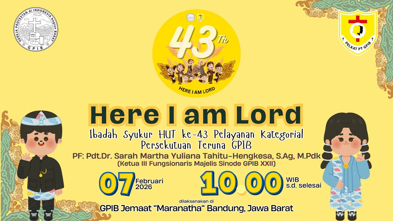 IBADAH SYUKUR HUT Ke 43 PELKAT PT GPIB | LIVE EVENT
