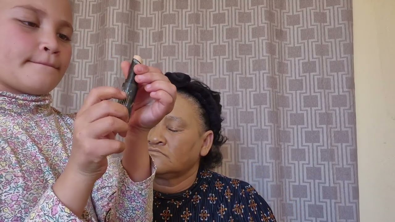 Asmr artist gives granny a relaxing makeover