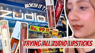 TRYING ALL ZUDIO LIP PRODUCTS// SWATCHES// REVIEW🍓✨