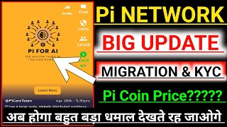 Pi Network New Update/Pi Coin 2nd Migration Kese Kre/Pi Coin Price Prediction/Pi For AI Update/#pi