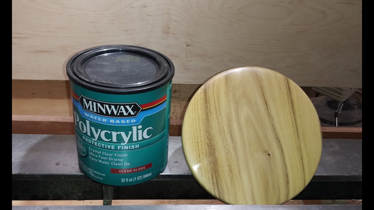 Minwax Polycrylic Water Based Protective Finish, Clear Gloss - 8 fl oz can