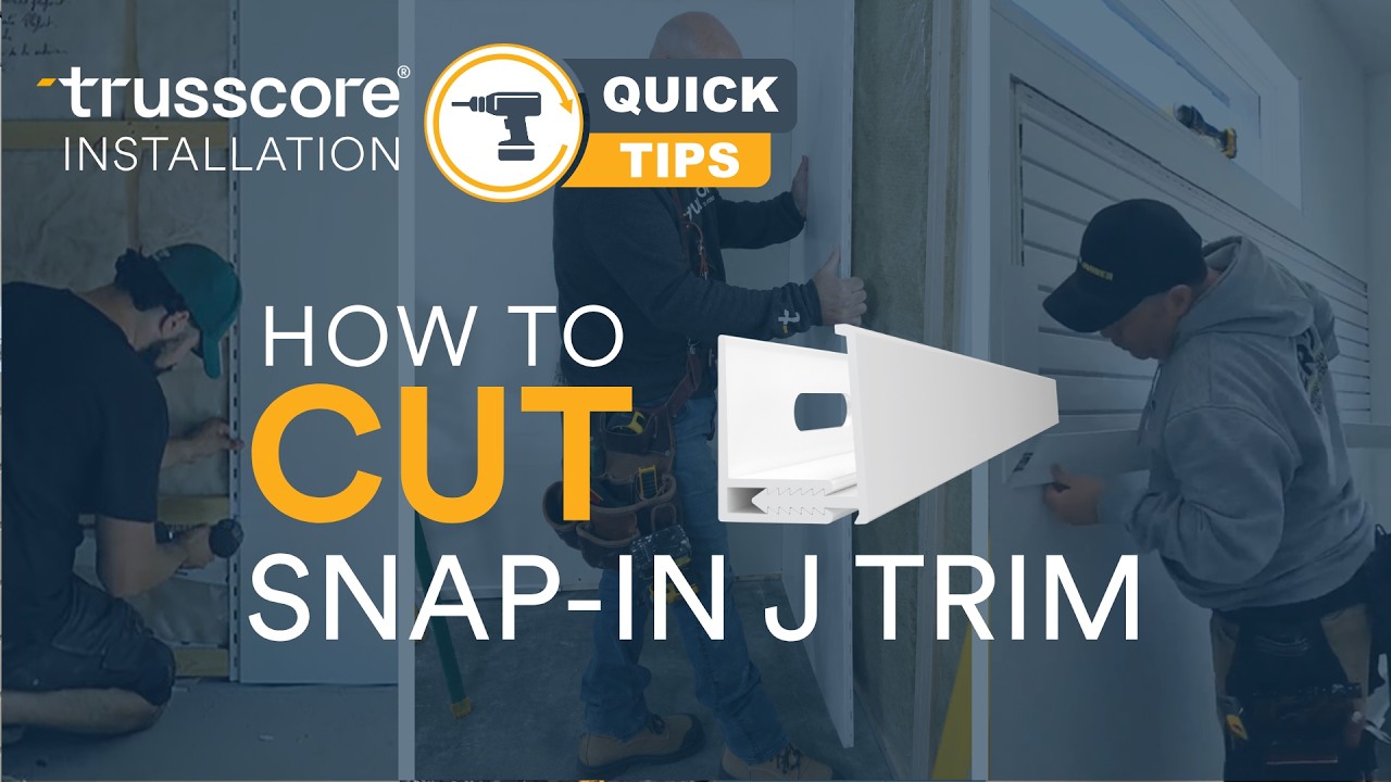 How to Cut Snap-In J Trim Using Tin Snips