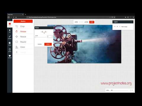 Photo Editing Application In HTML5 And Javascript || ProjectNotes