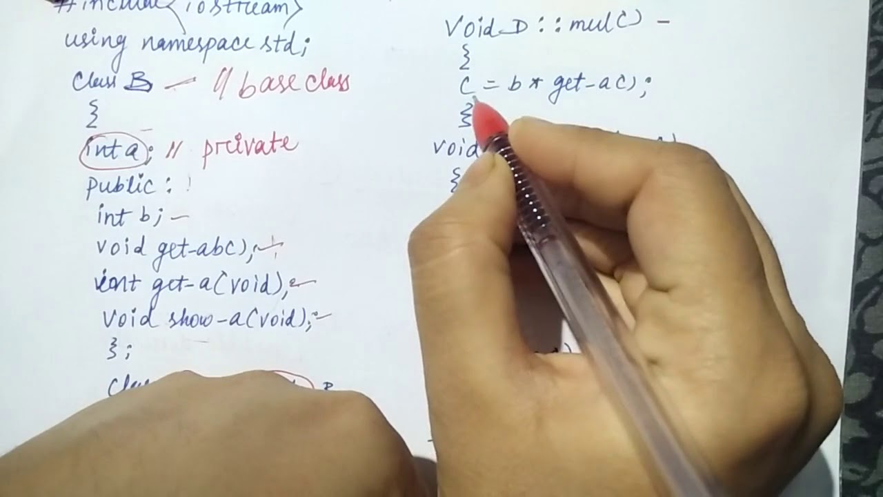 single inheritance in c++ in hindi | public | Lec-90 | Niharika panda ...