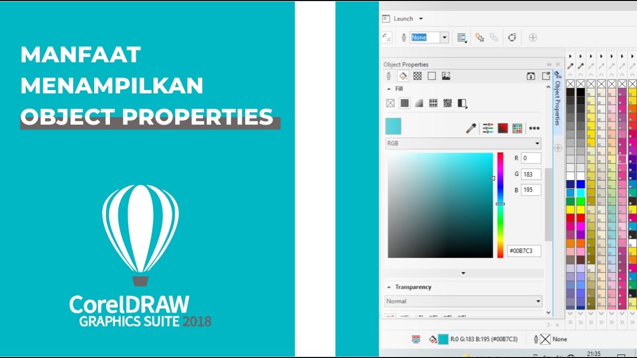 MANFAAT MENAMPILKAN OBJECT PROPERTIES PADA CORELDRAW - YouTube