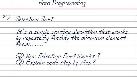 Selection Sort in Java | Step-by-Step Tutorial