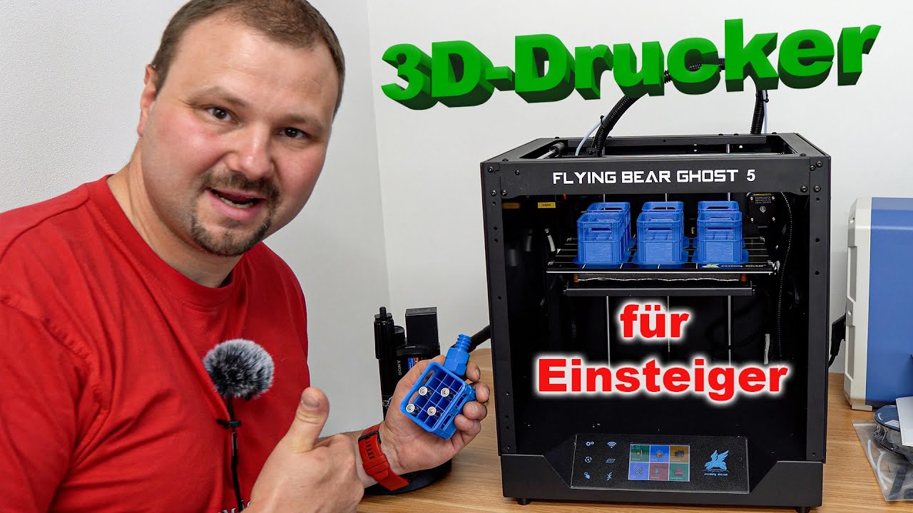3D-Drucker für Einsteiger FLYING BEAR Ghost5 3D 🔴Aufbauen 🟡 Einstellen 🟢 Erster Testdruck