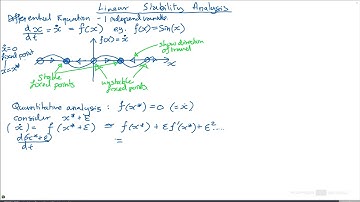 Linear Stability Analysis 1 - differential equations with one independent variable