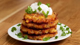 Cheddar Corn Fritters • Tasty Recipes