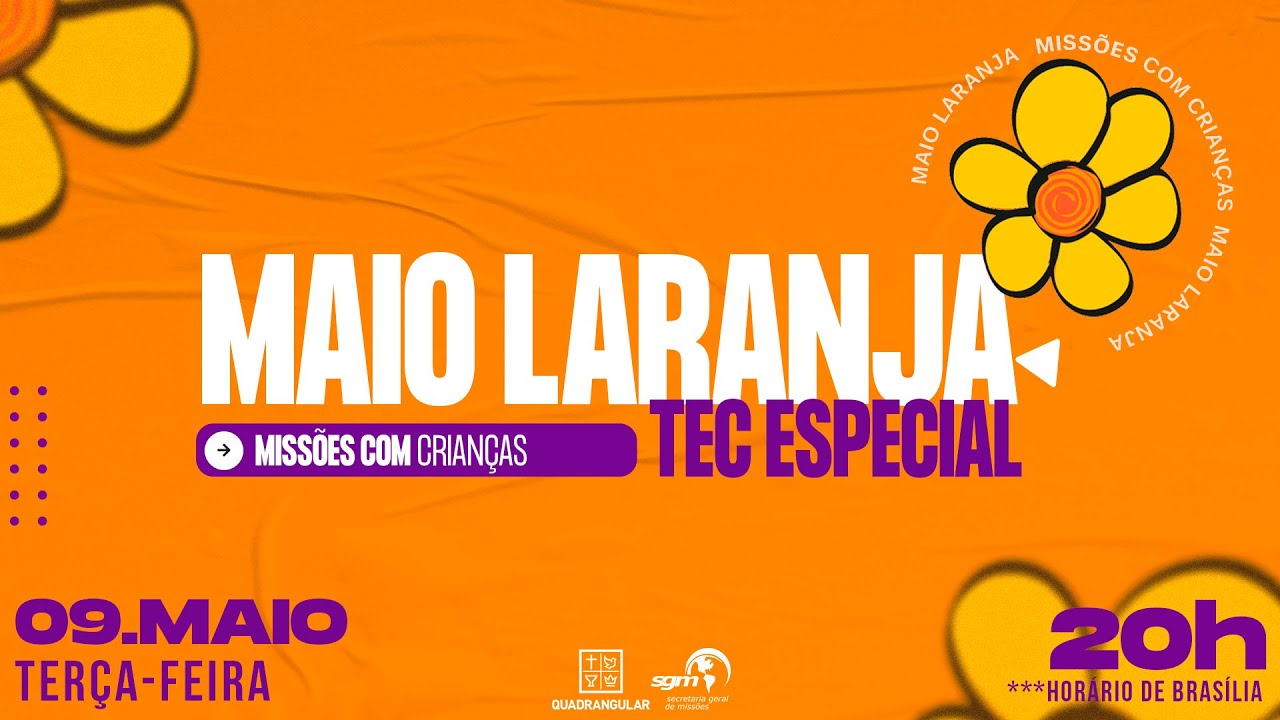 LIVE SGM - MISSÕES COM CRIANÇAS | MAIO LARANJA