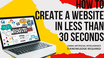 HOW TO CREATE A WEBSITE IN LESS THAN 30 SECONDS USING ARTIFICIAL INTELLIGENCE (STEP BY STEP)