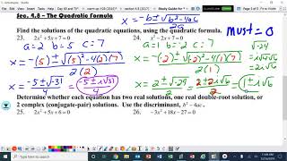 Advanced Algebra Study Guide Ch 4 8