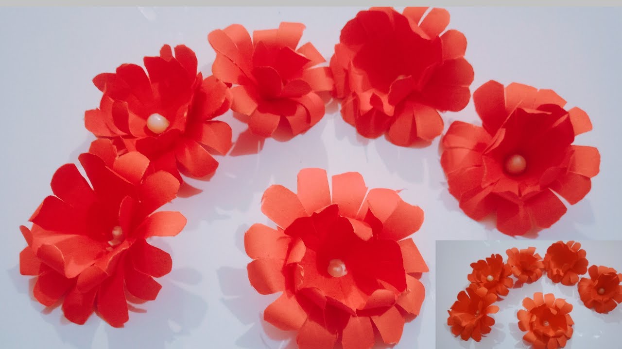 easy to make flower with colour paper | Spring Flower Secrets || How to make Basic Paper flower