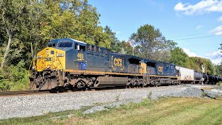 2 CSX YN3b AC4400CW's #460 K5LA & #574 - Empty Westbound Ethanol K683 - Unionville OH Oct 2020