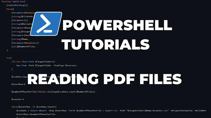 PowerShell Tutorials : Reading PDF files