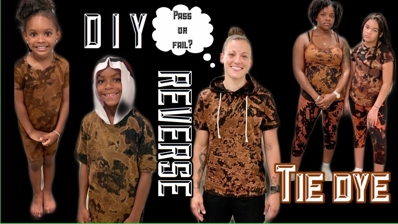How to DIY Reverse TieDye Project Toilet Bowl Bleach Reverse Tie Dye