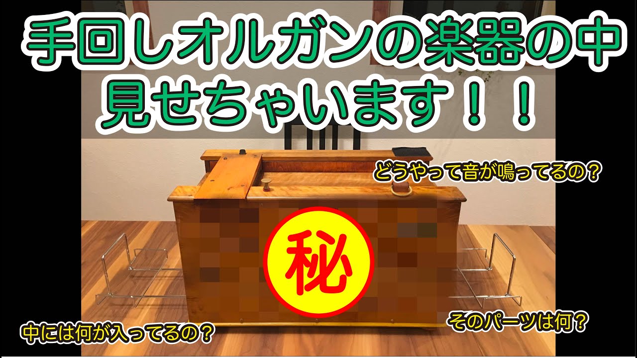 手回しオルガン】箱の中はどうなってるの？見せちゃいます！楽器紹介編