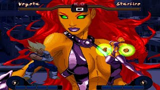 Predator Starfire Vs Majin Vegeta M.U.G.E.N #wonderwoman #powergirl #supergirl #dc #superman #mugen