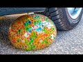 Crushing Crunchy & Soft Things by Car! EXPERIMENT CAR vs GIANT ORBEEZ WATER BALLOON