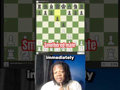 Smothered mate #chess #chessopening #chesstime #chesscom