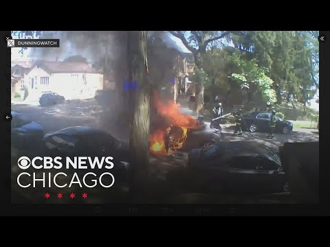 Woman rescued from car fire in Dunning