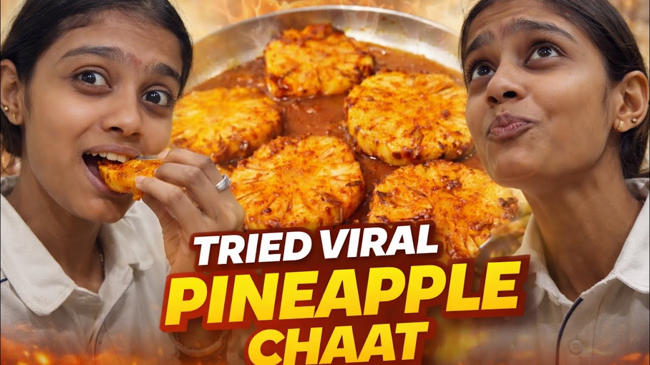Tried the VIRAL Spicy Pineapple Chaat🤤🍍 | daily vlog | Kannada vlog | uttarkarnataka | viral |