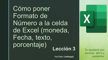 Cómo poner Moneda, Porcentaje en Excel. Lección 3