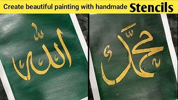 Easy Arabic calligraphy hack using a stencils for complete beginners guide 🌙 | Step by step tutorial