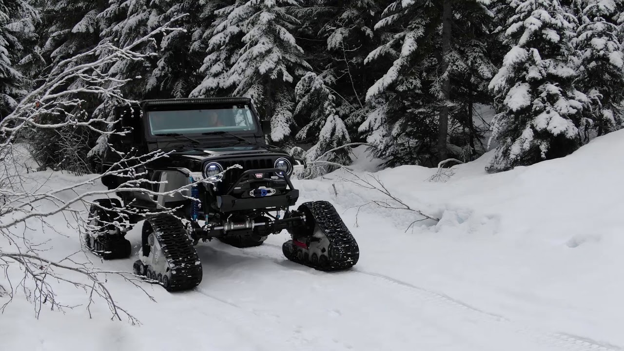 Jeep With Snow Tracks - YouTube