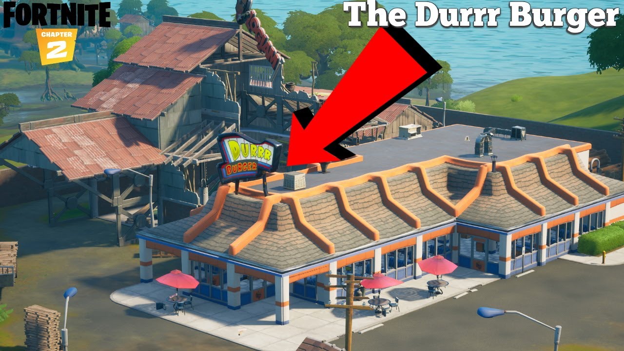 New The Durrr Burger Location Gameplay Fortnite Chapter 2 Season 5 Looting Guide Showcase Youtube