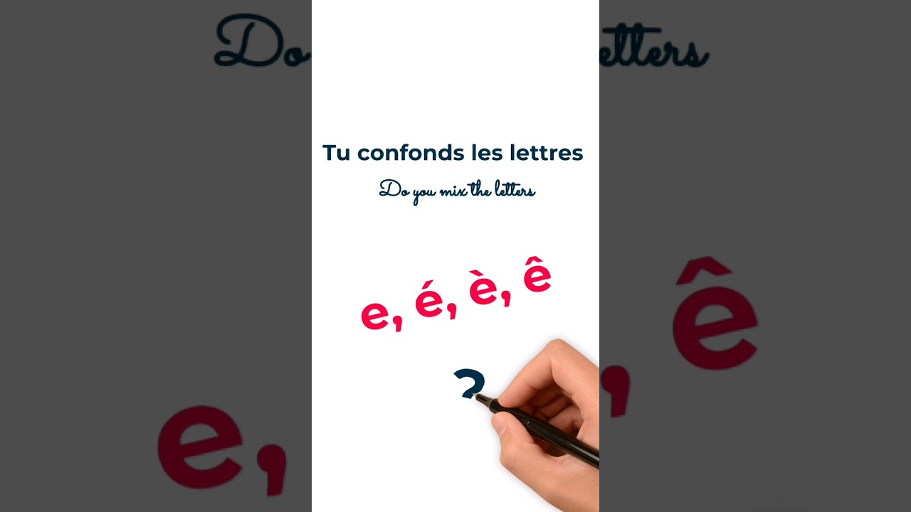 Les lettres e   