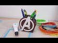 РИСУЮ ЛОГОТИП МСТИТЕЛИ 3D РУЧКОЙ И 3DMATE | ПОДСТАВКА ДЛЯ РУЧЕК AVENGERS