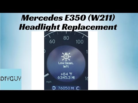 2005-2009 Mercedes E350 (W211) Headlight bulb replacement