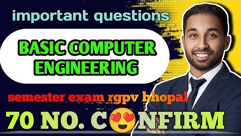 Basic computer engineering most important questions rgpv bhopal । Bce imp questions।rgpv। #trending