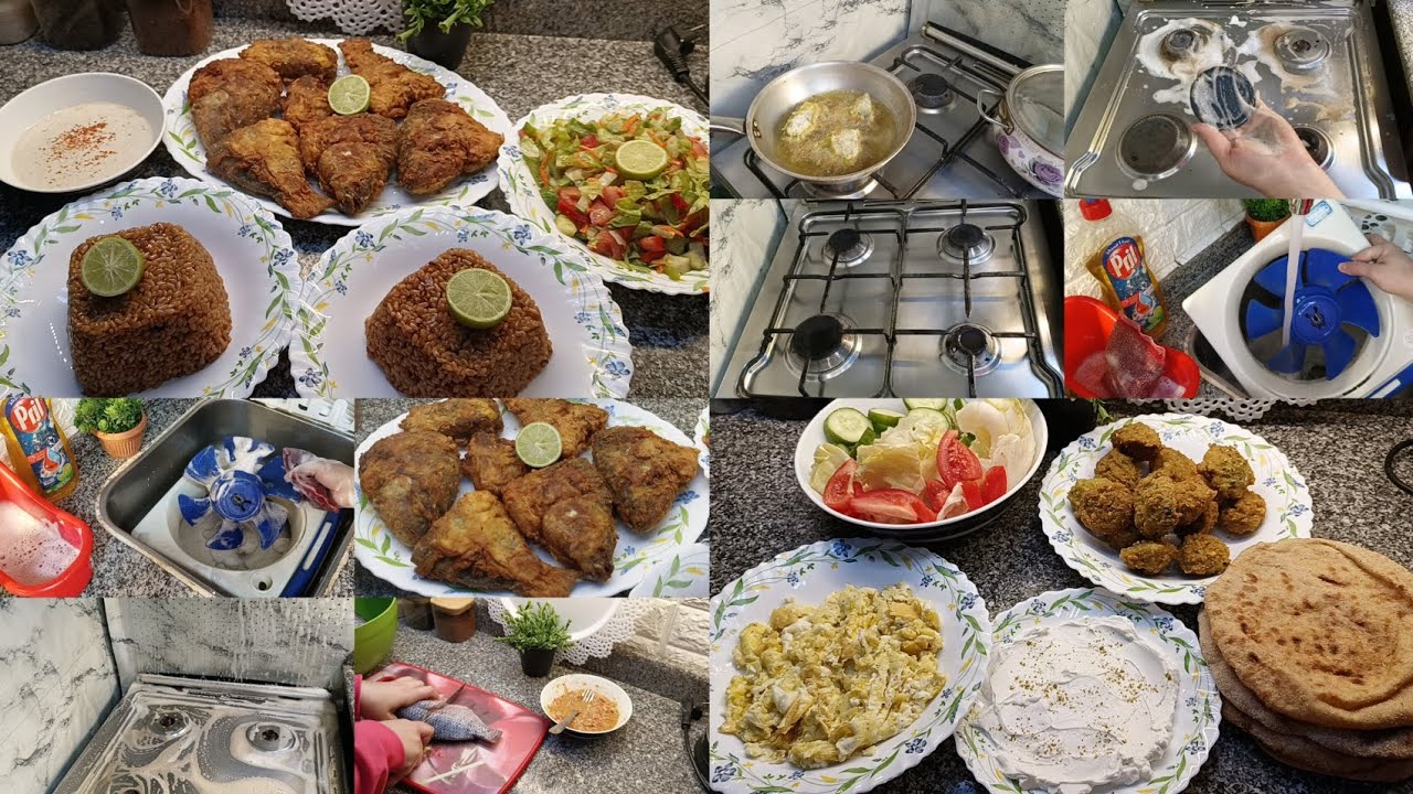 تنضيفات رمضان مبتخلصش 😬مفيش دهون صعبه 💪فطار متين + سمك مقرمش 💥