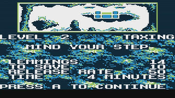 Lemmings (GameBoy) - Part 11 - Taxing Levels 1 & 2