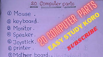 20 computer parts name in English |computer parts name | name of computer parts | computer parts