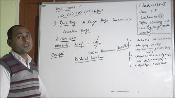 Topic: Working with Link, Image and Video Tags in HTML" 12th- IP- Lecture- 13