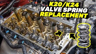 How To Replace Valve Springs, Retainers & Seals on a Honda K20 K24 Engine QUICK & EASY