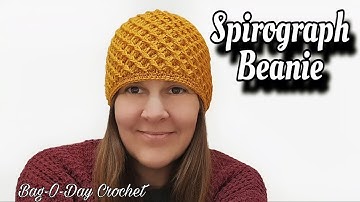 Crochet Spiral Beanie Hat Tutorial For Man or Woman- Spirograph Beanie