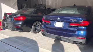 Tuned BMW M4 Exhaust vs Stock BMW M550i Exhaust