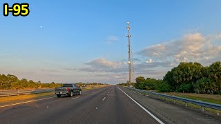 I-95 From Melbourne to Fort Pierce Florida - Driving Through