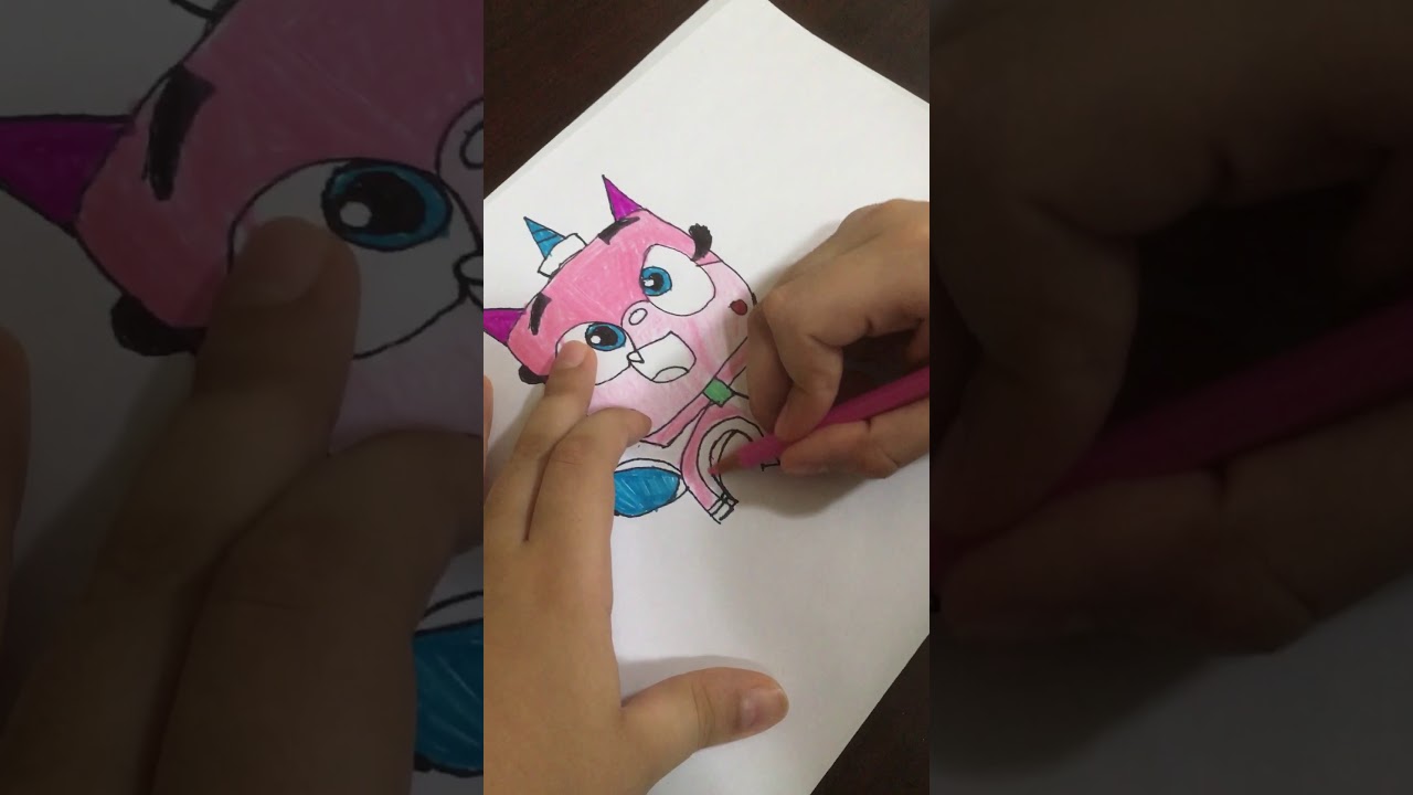 Part 2 of drawing Unikitty - YouTube